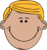 Blonde Cartoon Man Face Clip Art